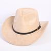 Popular European and American classic suede western cowboy hat men's and women's fashion LO style peach heart cowboy hat