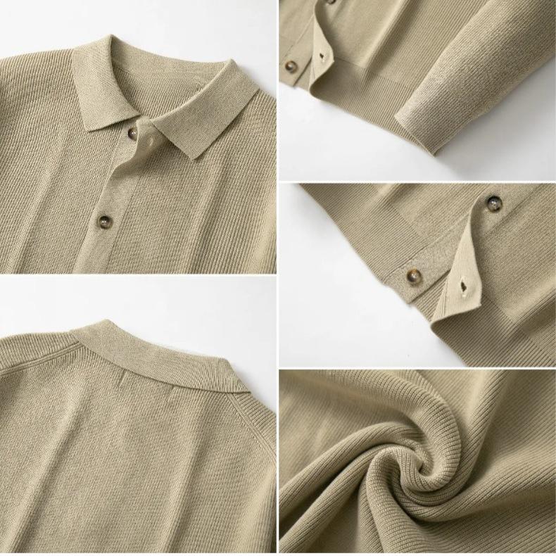 Men's Casual Cardigan Sweater Vintage Button Down Knitted Sweaters Fall Spring Cozy Long Sleeve Sweater Cardigans for Male Lapel Collar Knit Jackets