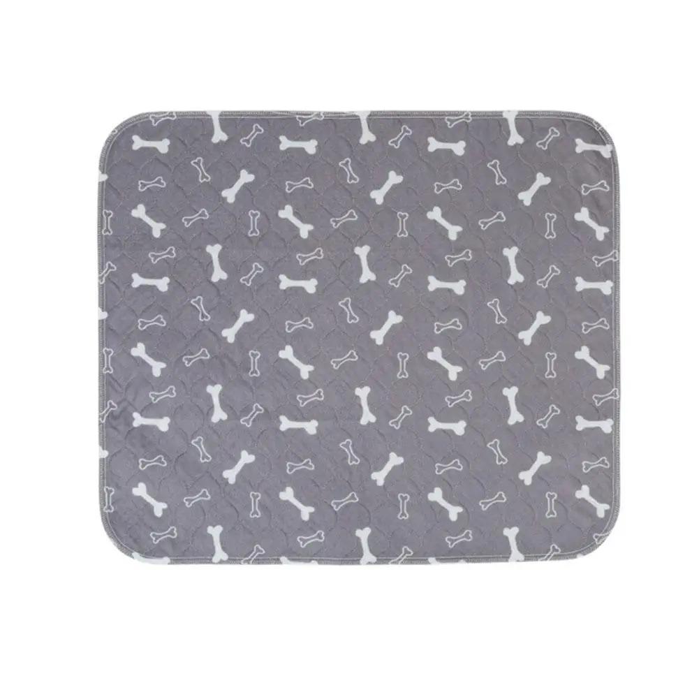 Pet Bed Mat Reusable Dog Urine Pad Puppy Pee Fast Absorbing Pad Rug Pet Dog Diaper Urine Pads For Large Dogs (GRAY,L) серый