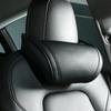 KJOY Reposacabezas de Asiento Almohada Cervical de Viaje Almohada Cervical de Cuero PU Almohadas de Espuma Viscoelástica Accesorios para Coche usado para Tesla Model3/Y/X