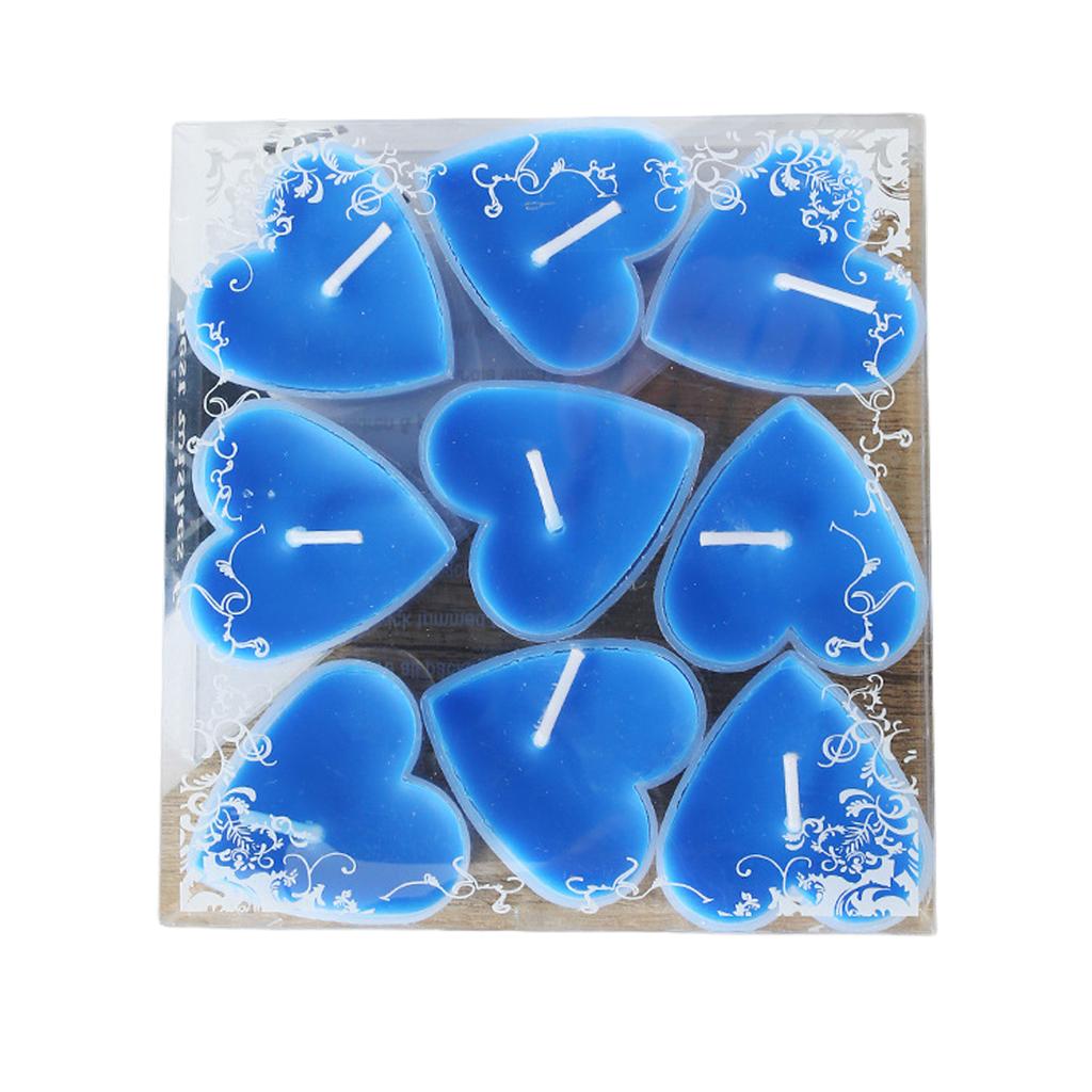 9pcs Heart Shape Christmas Holiday Tealights Long Burning Time Perfectly For Holiday Parties And Warm Decoration