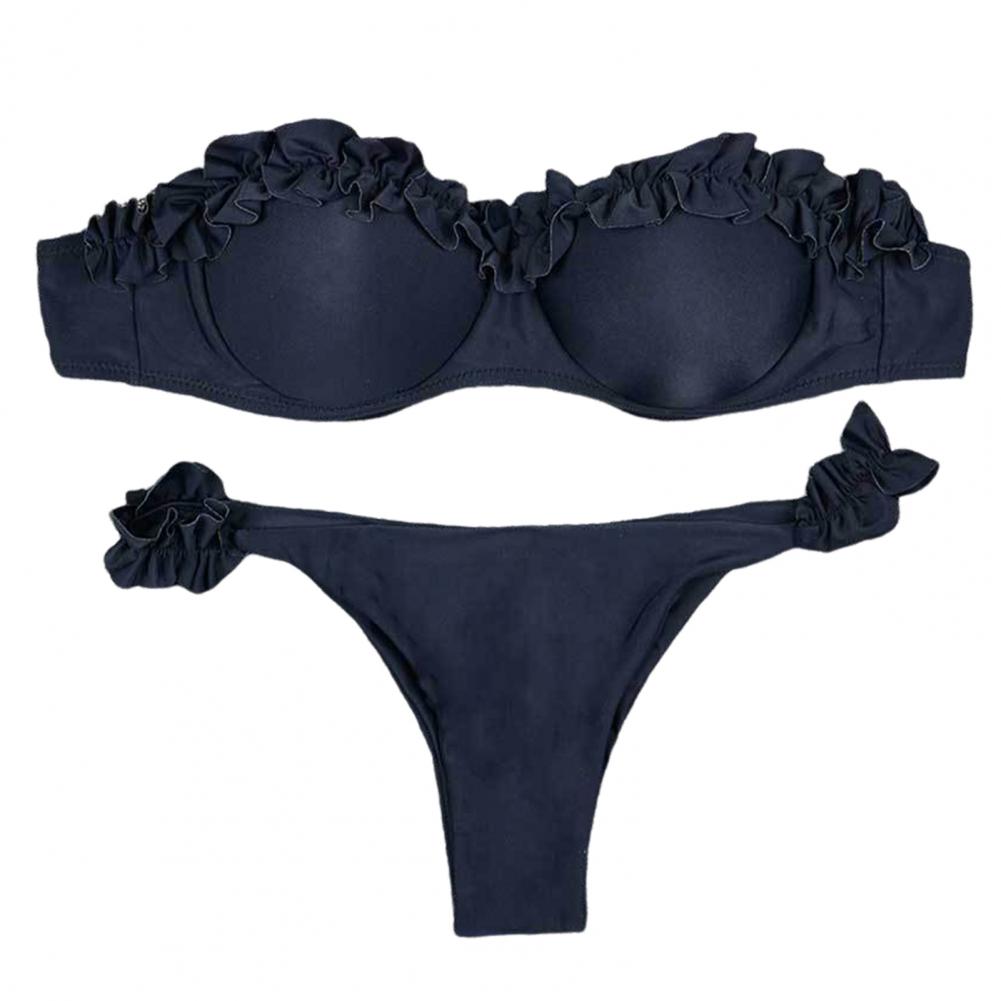 Bikini Swimwear Women Swimsuit Sexy Thong Ruffle Bikini Set Push Up Bathing Suit Female Brazilian Leopard Swimsuit 2025