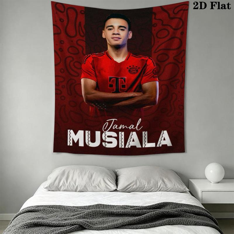 Jamal Musiala Wandteppich Ästhetisches Wandbehang Gedruckter Stoffdecke Dekorative Wandteppiche für Schlafzimmer Wohnzimmer Heimdekoration
