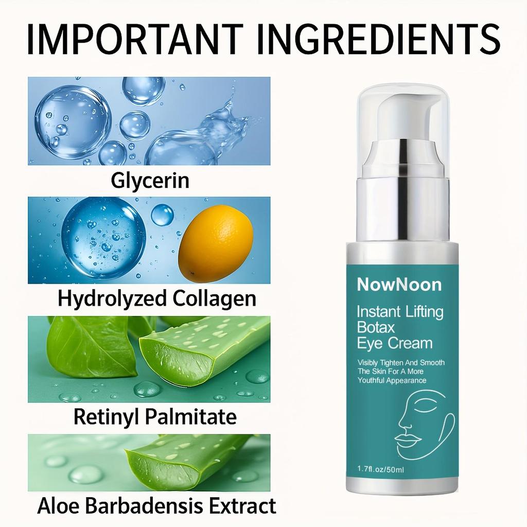 O creme para olhos para ficar acordado até tarde é um tratamento de emergência para olheiras, inchaço, antirrugas, lifting, firmador e redução de linhas finas.