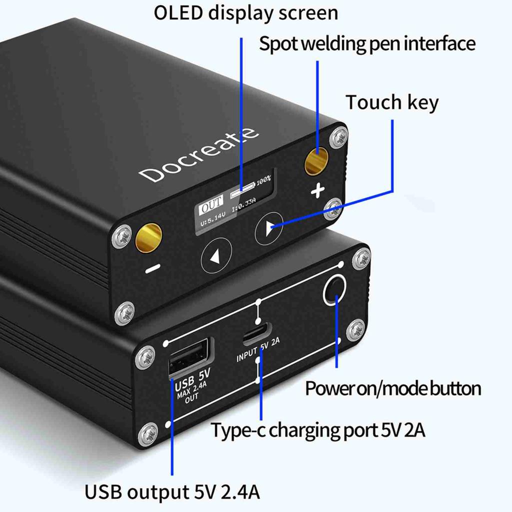 Spot Welding Machine 30 Gears Power Adjustment 5500mAh Handheld Portable Spot Welder with   Display