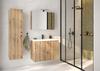 Bathroom Cabinet with Mirror, Hanging, 60x60 Cm, Oak Evoke Rietti