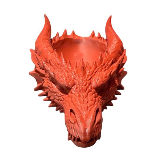 Drakhuvud Nyckelfat 3D-printat Draknyckelfat Fantasy Förvaringsfat Entré Skrivbordsorganisatör för Nycklar Mynt Smycken