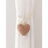 Fluffy Heart-Shaped Pearl Window Curtain Tie Back, Decor Mosquito Net Rope, Door Curtain Coffee Curtain Sun Shade Tiebacks, Christmas Red