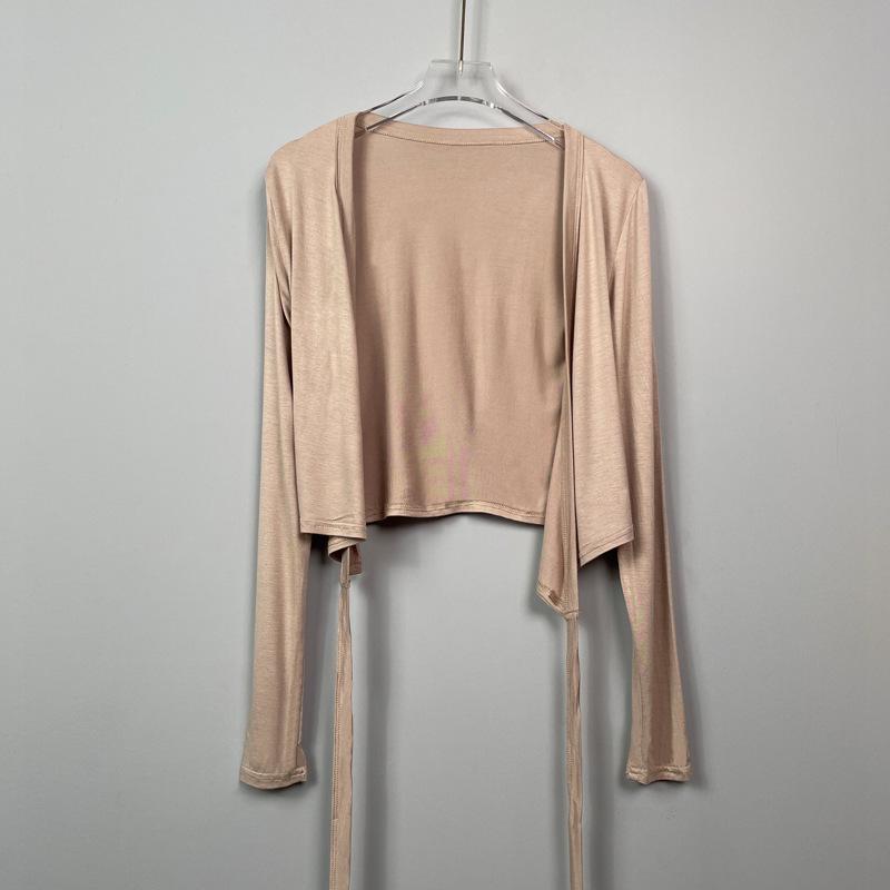 

Дондэмун Футболка с глубоким V-образным вырезом и бантом, с длинным рукавом, набор из 2 штук - Супер удобно! One Size бежевый