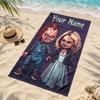 Chucky with Tiffany Custom Name Beach Towels Also Serve As Bath Towels Summer Essential a Musthave for the Outdoors the Beach and the Pool