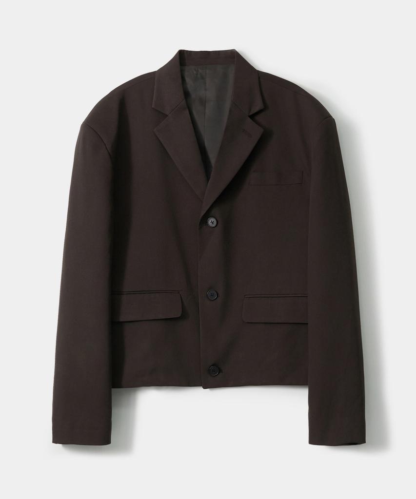 Trip Le Sens Custom 3B Crop Blazer_Grey