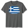 Gescheurde Griekse Vlag Unisex T-shirt Griekse Trots Verweerd Ontwerp Grafische Tee