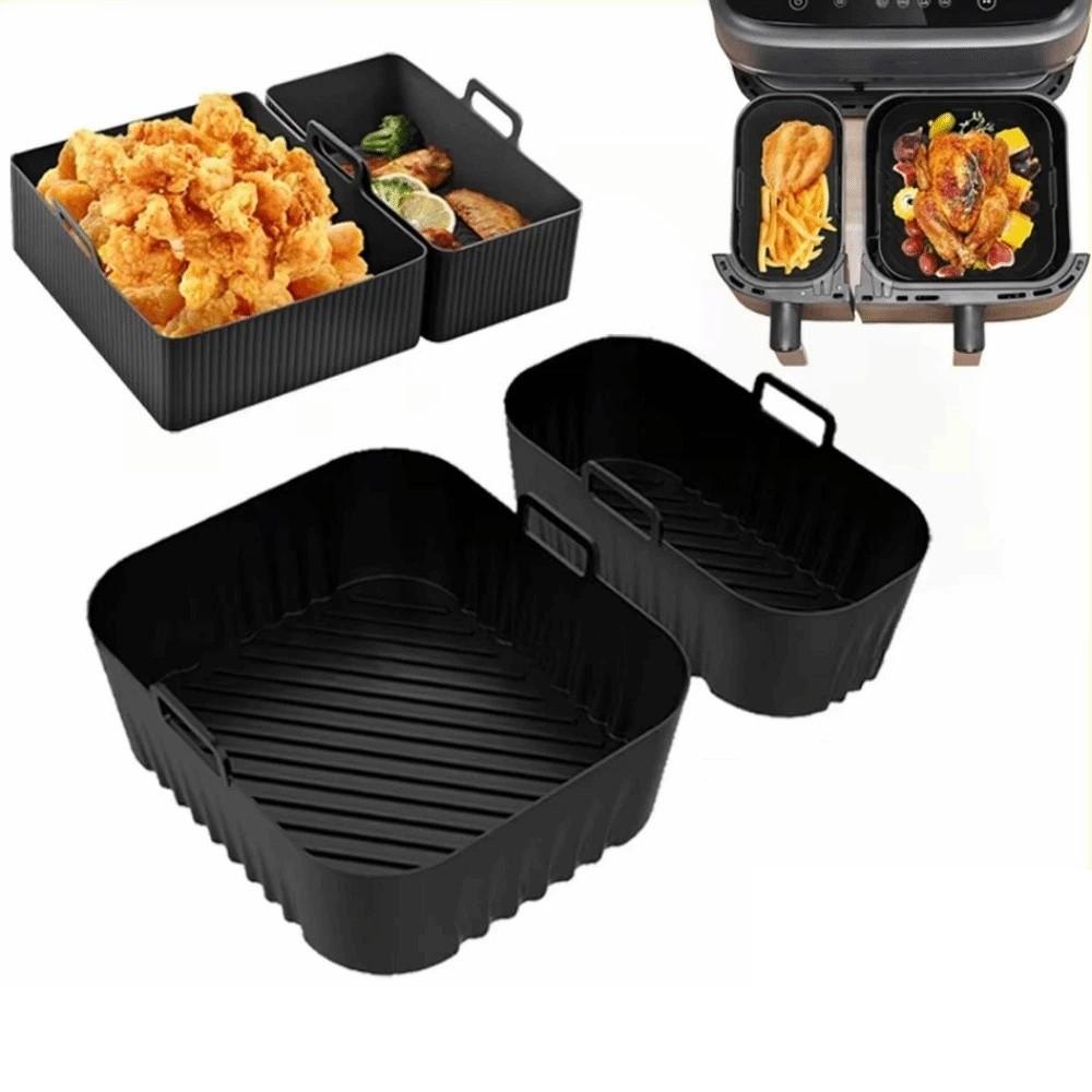 6L/3L Air Fryer Liner Non-Stick Air Fryer Silicone Pot Dual Basket Baking Tray Baking Liners