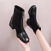 Fashiona Ankle Boots Versatile Temperament Women Shoe Thick Heels Simple Women Boot Daily Comfort Short Boot Trendy High Heels