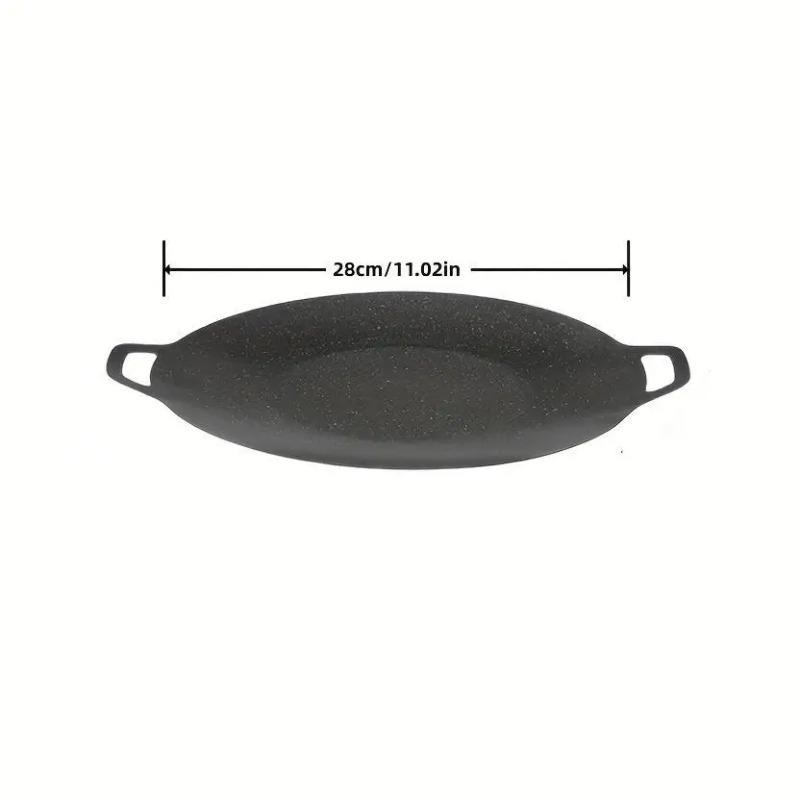 Outdoor electrical dual-use non stick baking tray with handle,evenly heated,easy to clean,for stir frying noodle,fried egg,steak