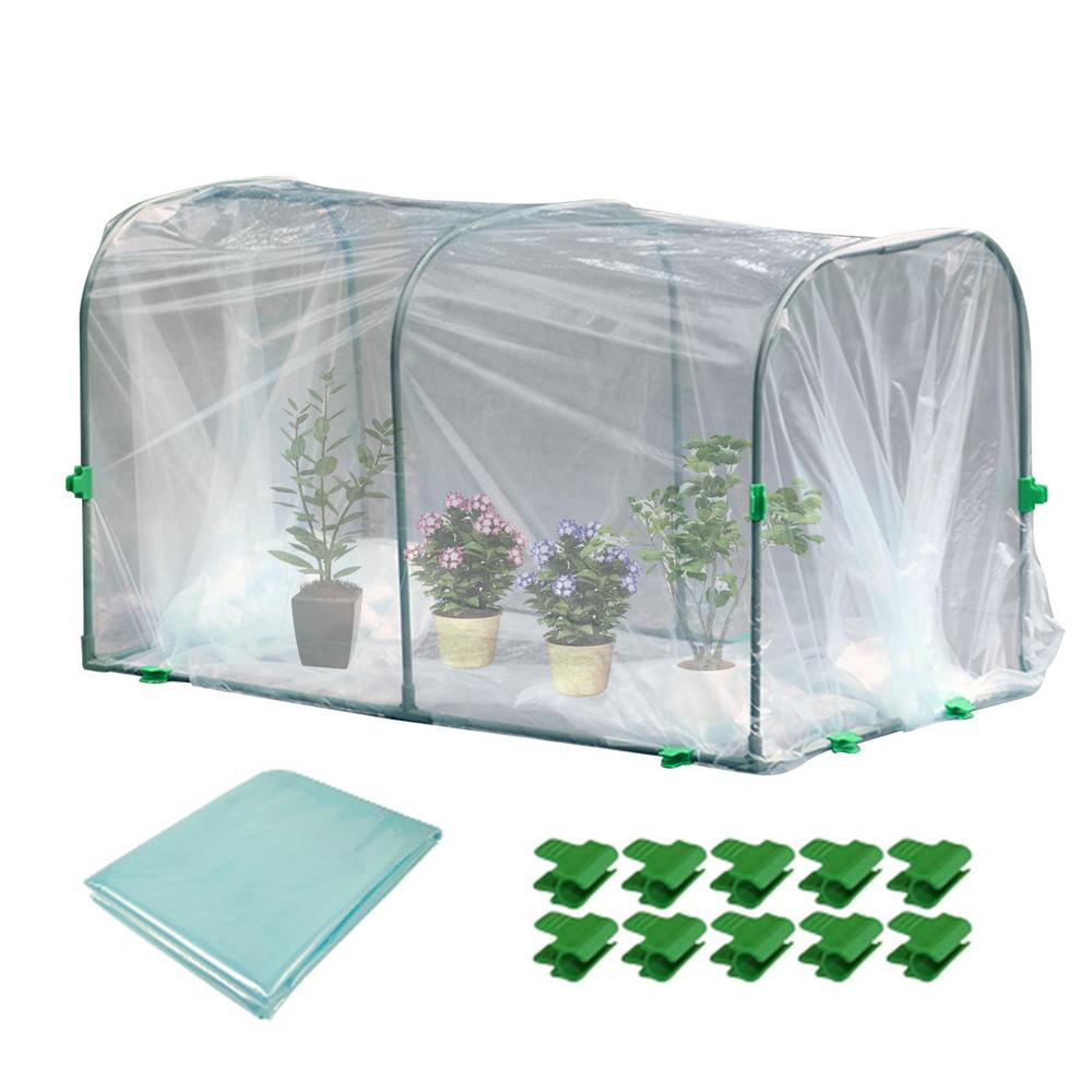 

Mini Greenhouse For Plants Portable Cold-Proof Plant Protector Cover Garden Plant Guard Film Prevent Freeze Snow