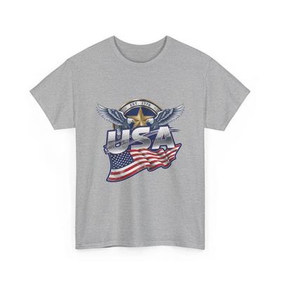 USA T-Shirt Patriotic American Flag | American Eagle Design, Proud Nation Cotton