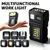 MINI USB Rechargeable LED Flashlight Portable Tail Magnet Work Light Super Bright Camping Lantern Side COB Emergency Torch Light