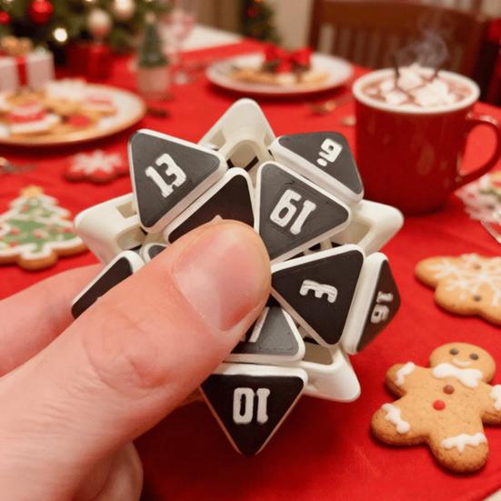 3D Printed D20 Dice Toy Stress Anxiety Relief Dice Fidget Toy Portable Travel Multi-side