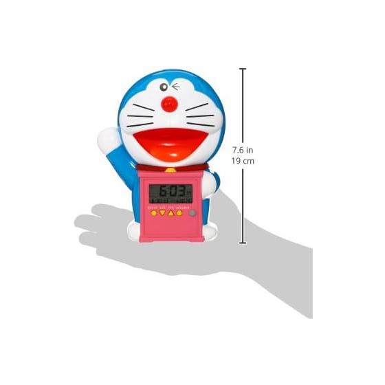 Seiko Clock Alarm Clock Table Clock Character Doraemon Talking Alarm Digital Temperature Display JF374A Blue