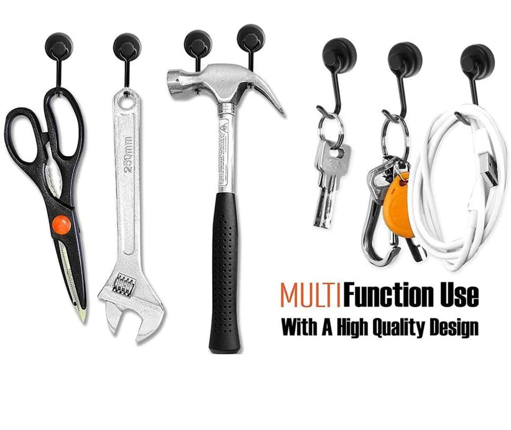 4Pcs/2Pcs/1Pc Magnetic Hooks Powerful Heavy Duty Magnet Hanger Wall Hanging Magnet Hooks Magnetic Base Home Storage Organization