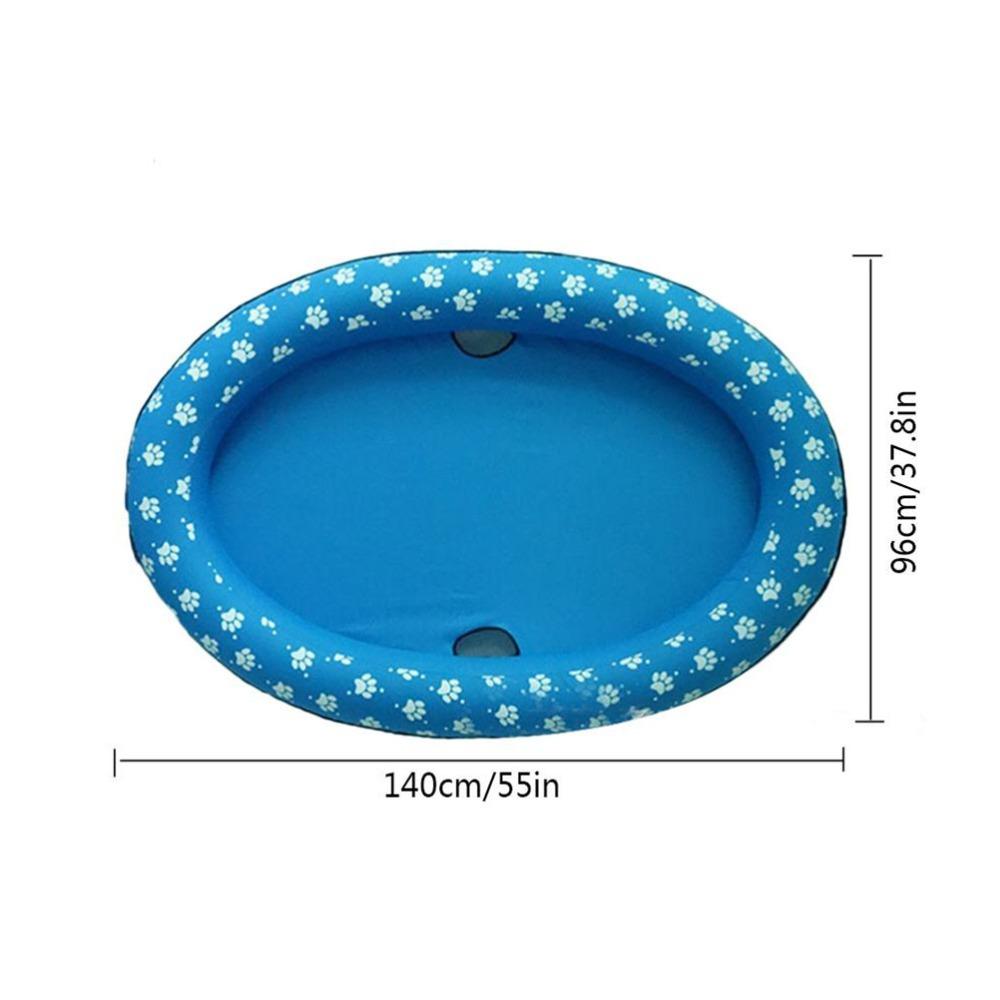 Forma a Cuscino Ovale Zattera Galleggiante per Animali Centro Piatto Giocattolo Gonfiabile per Animali Giochi Acquatici all'Aperto
