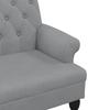 Bench with Backrest Light Grey 120 X 62 X 75.5 Cm Fabric