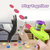 Cat Dog Toy with Colorful Flying Discs Set, Pet Toy Gun Launcher Interactive Toys for Kitten Indoor & Outdoor Training Chasing