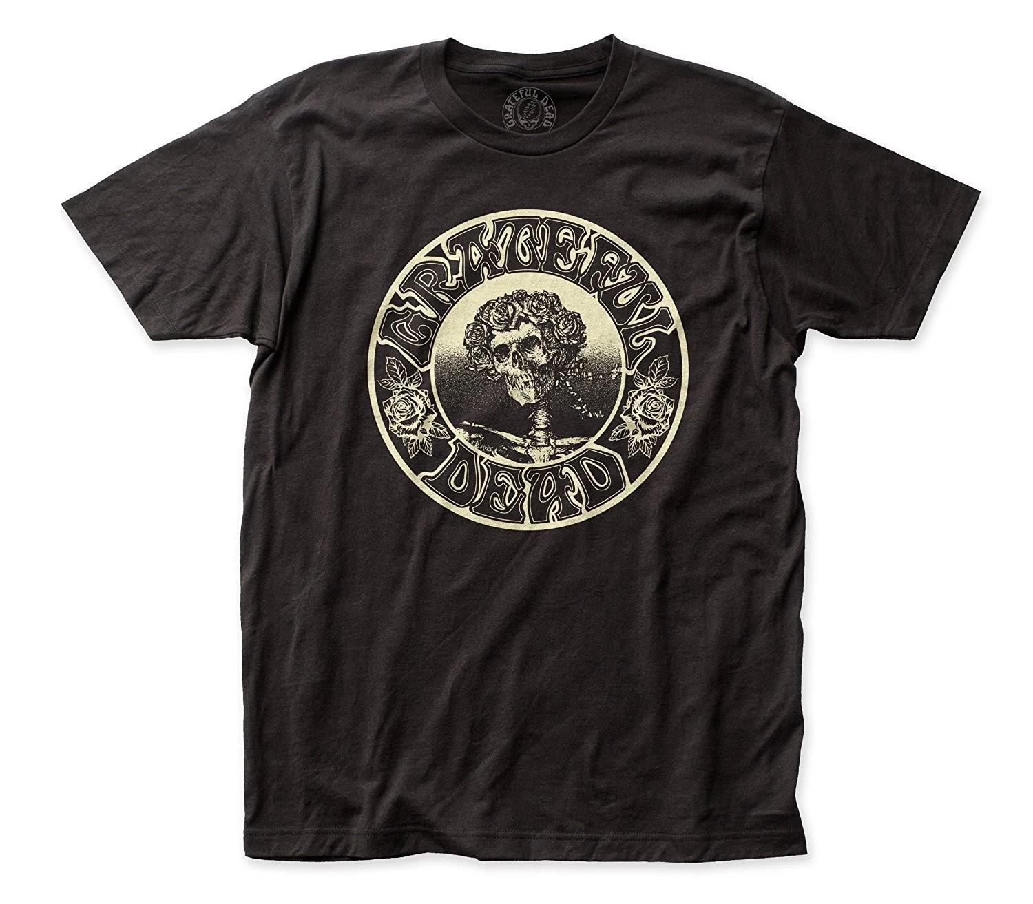 Authentic GRATEFUL DEAD Band Glowing Skeleton Slim Fit T-Shirt Black S NEW XL