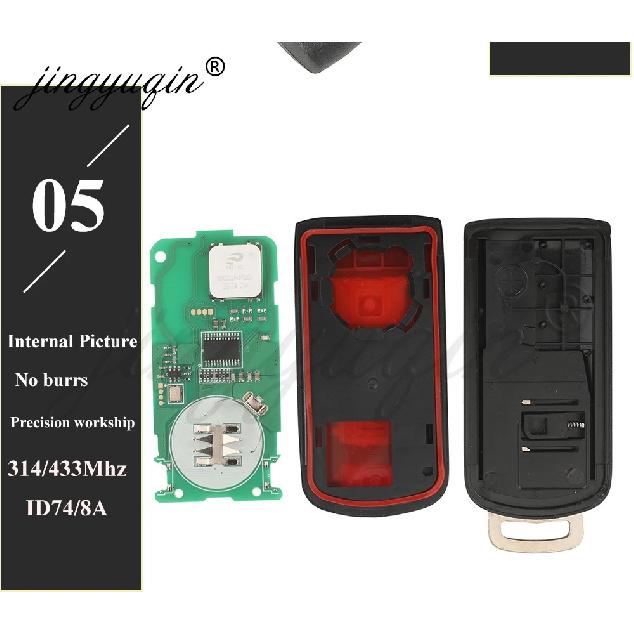 Jingyuqin 433MHz ID46 Smart Remote Car Key for Mitsubishi Lancer Outlander 2006-2019 PHEV ASX 2010-2018 Keyless G8D-644M-KEY-E