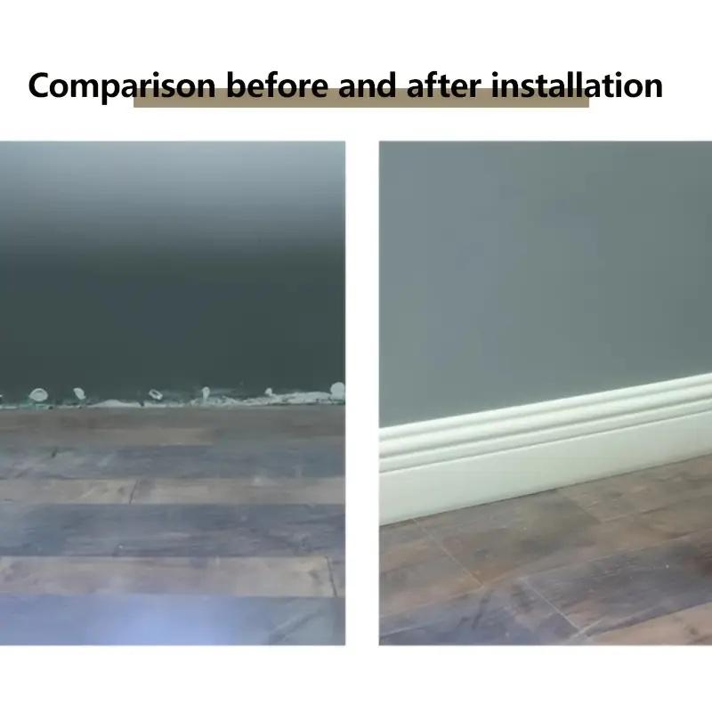 1PC 2M/78.74in 3D Self-adhesive Foam Baseboard Wall Sticker Waistline Floor Corner Line Skirting Board Stickers Household