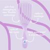 Flexi Flow Detangling Hair Brush,Flexible Strands for Gentle Brushing,Eliminates Knots & Reduces Breakage,Suitable for All Hair Types
