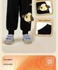 Bduck Fleece-Lined Yellow Duck Children's Warm Sweatpants for Boys - Winter Long Pants