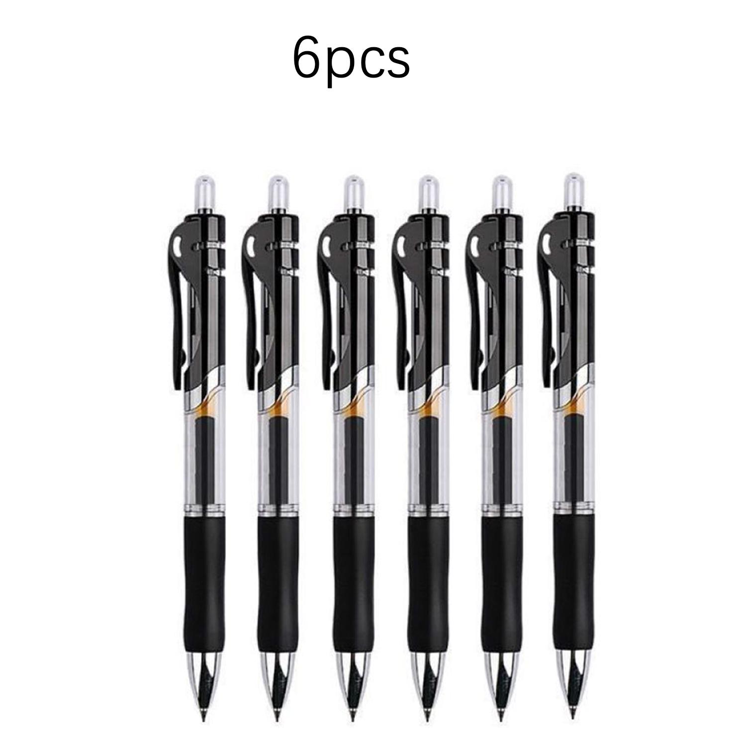 

6/12pcs Retractable Gel Pens Set Black/Red/Blue Ink Ballpoint for Writing Refills Office Accessories School Supplies Stationery