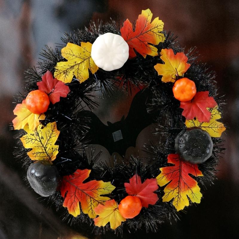 Hanging Wreath for Halloween Festivities Scary Colorful Door Garlands Accessories Party Indoor Outdoor Party Decorations