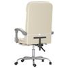 Office Chair with Massage Function Cream Faux Leather