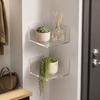 3pcs Clear Acrylic Acrylic Corner Shelves 3.46*3.46*1.77in Smart Device Shelves For Small Speakers