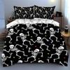 Dancing Skeletons Pattern Bedding Duvet Cover Sets Duvet Covers Pillowcases Gifts (1 * Duvet Cover 2 * Pillowcases, Without Duvet Insert)