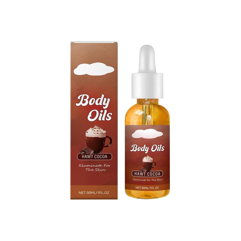 Řada tělových olejů: Vyživuje kolena, Čistí a zjemňuje suchou drsnou pokožku, Dlouhotrvající vůně s bělícím účinkemS 30ml