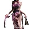 Sex underwear sexy uniform pure desire pajamas qqny clothes women's purple small chest cheongsam