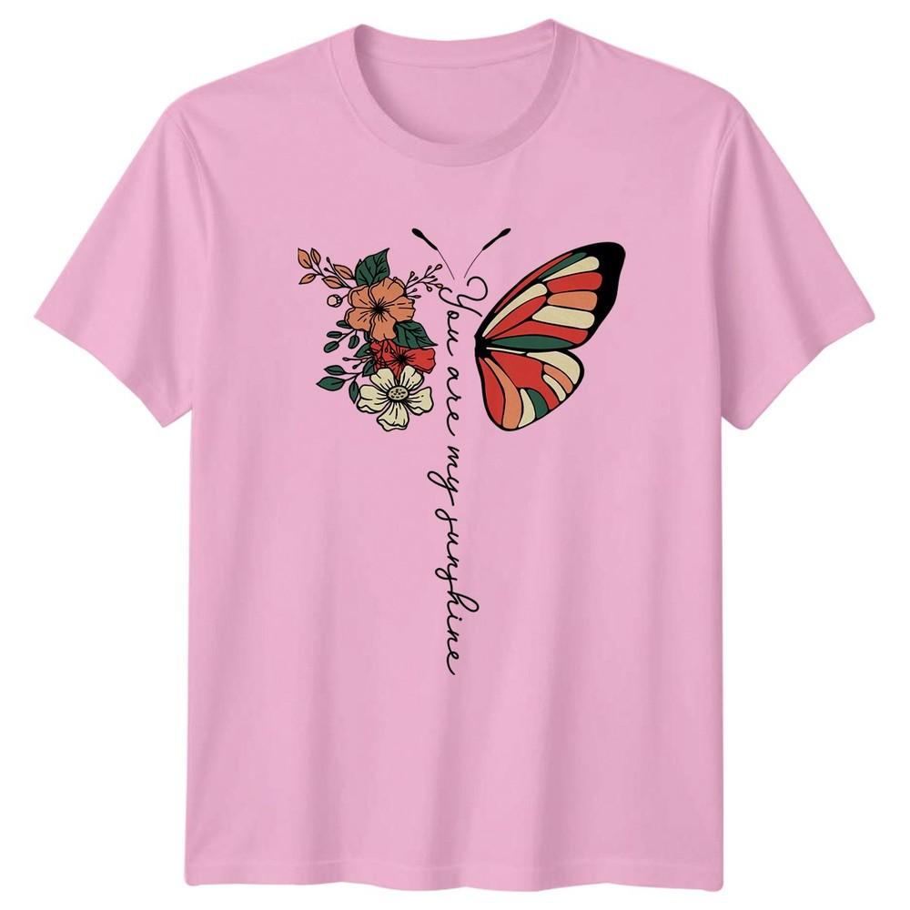 You Are My Sunshine TShirt Butterfly Floral Nature Birthday Gift