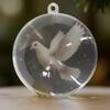 Kristallglas-Ornament-Set „Vögel der Natur“ – Klare Weihnachtskugeln zum Aufhängen am Weihnachtsbaum für festliche Heimdekoration
