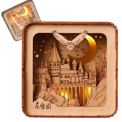 3D Wooden Puzzle Night Light Model HP CASTLE LED - FOR A GIFT