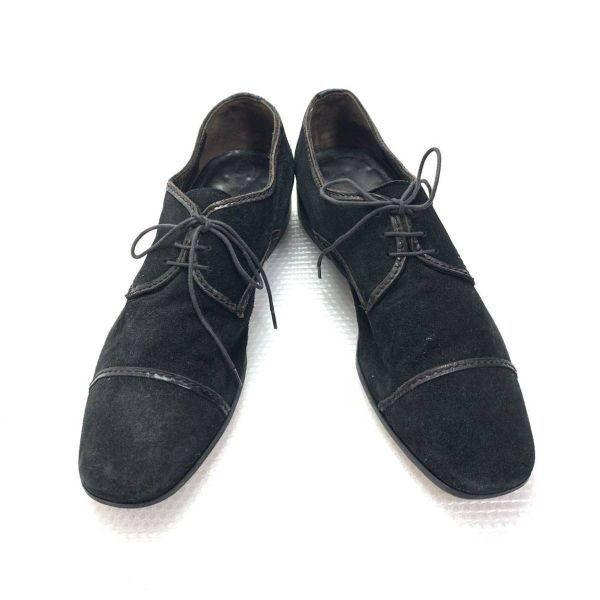 Lanvin Italienische Lederschuhe mit Kappe Schwarz Größe 8 26.5(GEBRAUCHT)