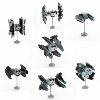 MOC Astronave Serie Film Sci-Fi Blocchi da Costruzione Torretta Robot Carro Armato Cannone Nave Stellare Modello Arma Mattoncini Assemblaggio Giocattoli