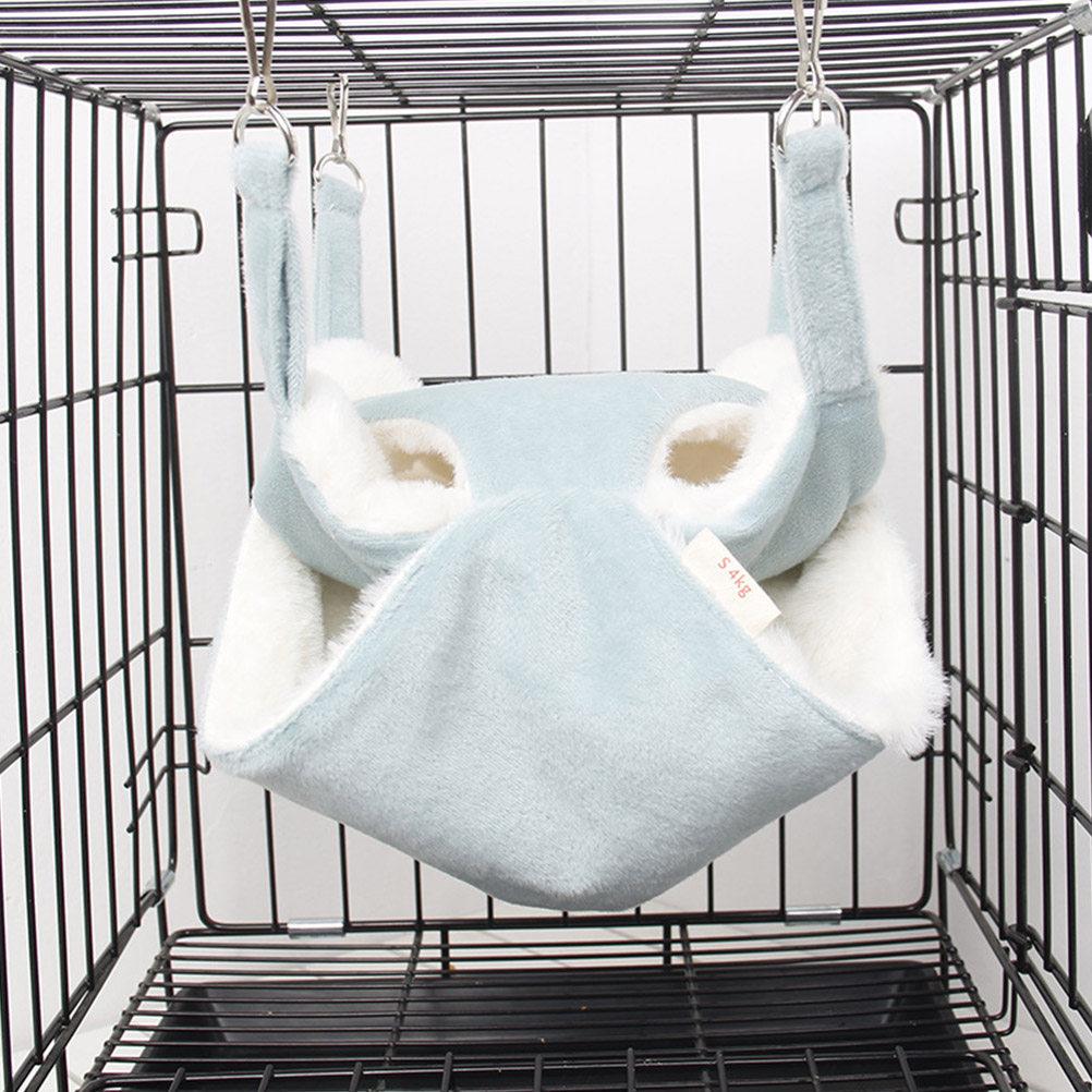 Hamster Hammock Double Layers Flannel Pet Hanging Bed Swing Warm Nest Small Pet Sleeping House for Winter Fall