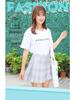 2025 New High-Waisted Pleated A-Line Black Plaid Skirt for Women - Versatile College Style for All Seasons