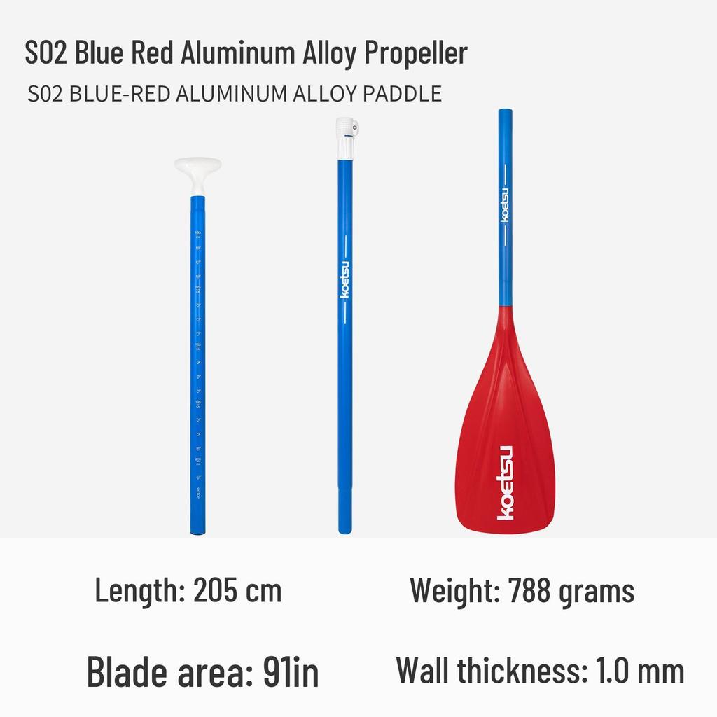 KOETSU Surf Paddleboard Dual-Use Aluminum Paddle: Single/Double Head Kayak & Paddleboard Paddle