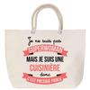 Beach Bag - PLANETEE - Superwoman Cook - Rope Handle - Large Size - Cotton