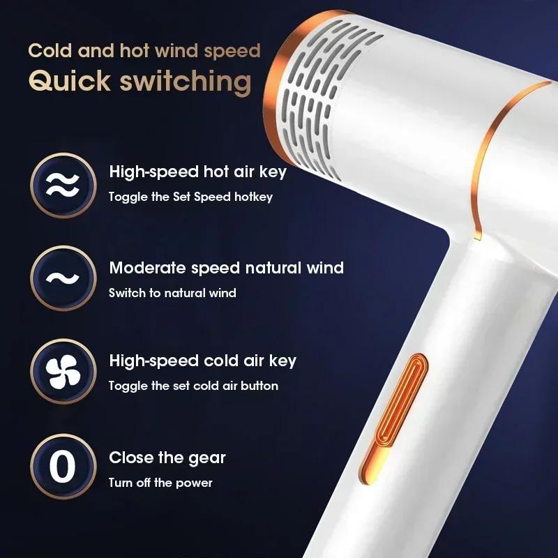 800W Hair Dryer Infrared Negative Ionic Blow Dryer Hot Cold Wind Portable Salon Hair Styler Tool Hair Electric Blow Drier Blower